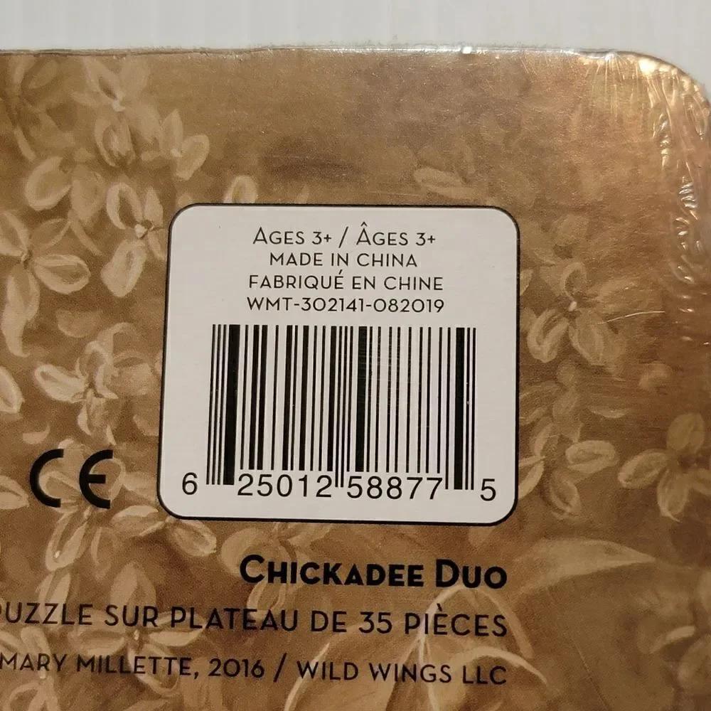 NEW Cobble Hill Tray Puzzle Chickadee Duo
